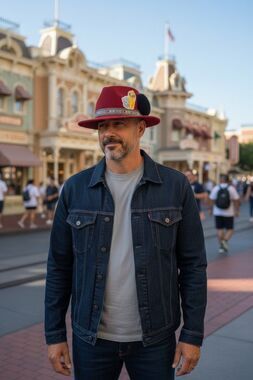 Men’s Disney Mickey Burgundy Hat OneSize